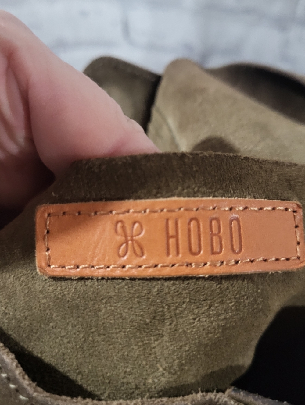 HOBO Olive Suede Braided-Handle Hobo - Picture 2 of 6